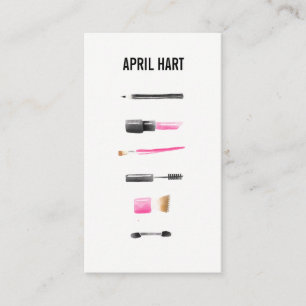 Cartões de visitas do maquilhador da aguarela