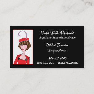 Cartões de visitas do Millinery do desenhista do