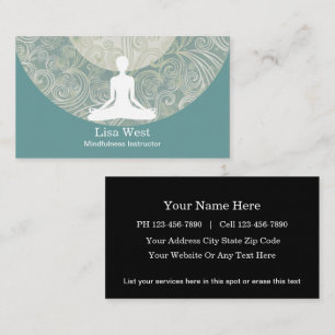 Cartões de visitas do Mindfulness