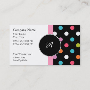 Cartões de visitas do monograma