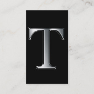 Cartões de visitas do monograma T