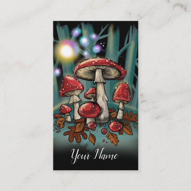 Cartões de visitas do mushrooms~ do Toadstool (Frente)