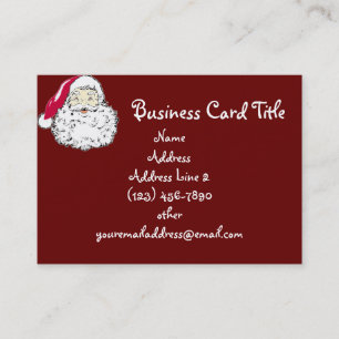 Cartões de visitas do Natal do papai noel