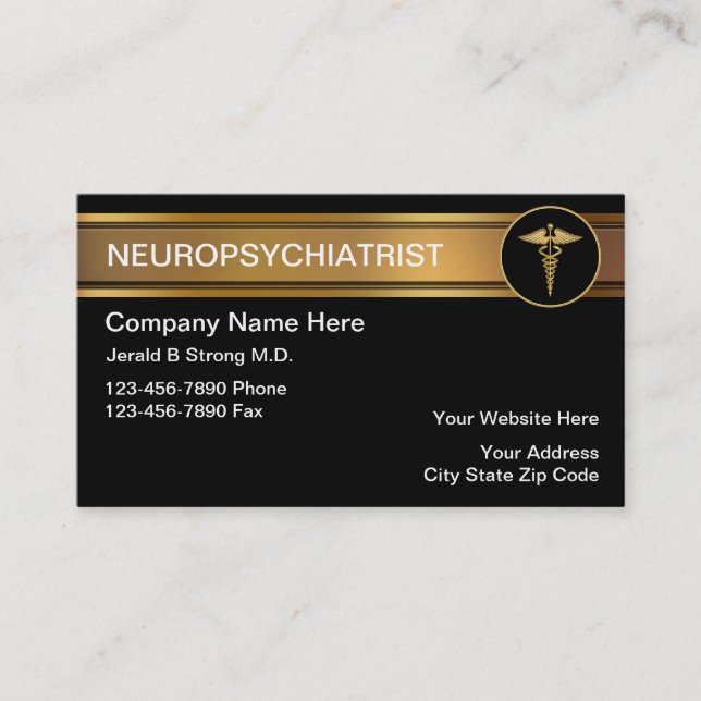 Cartões de visitas do Neuropsychiatrist (Frente)
