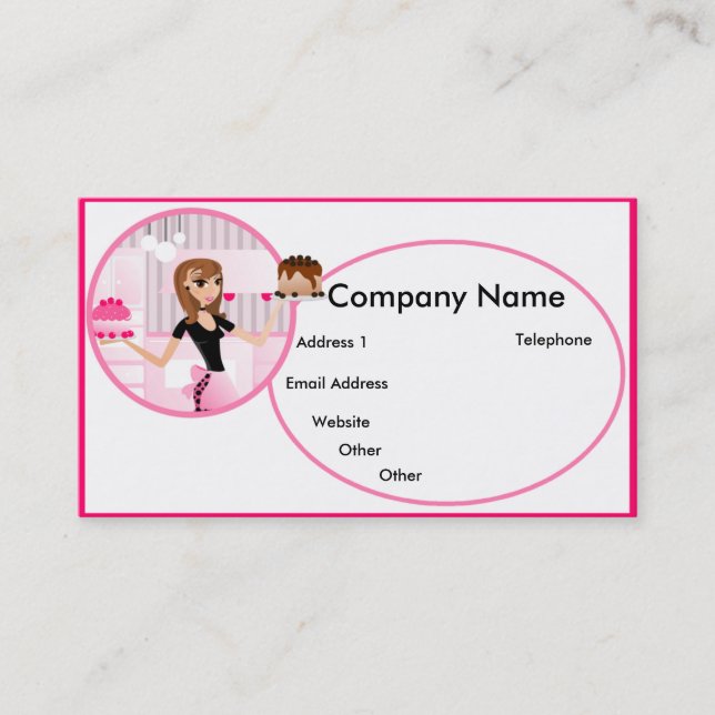 Cartões de visitas do padeiro/cozinheiro chefe da (Frente)