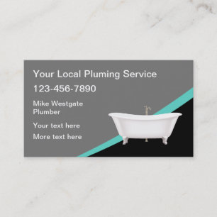 Cartões de visitas do Plumber do Serviço de Cana