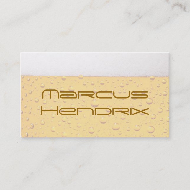 Cartões de visitas do profissional da cerveja (Frente)