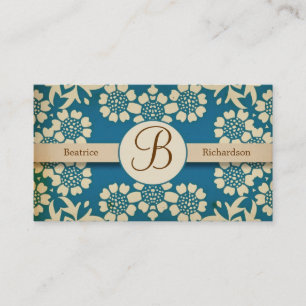 cartões de visitas do profissional do monograma do