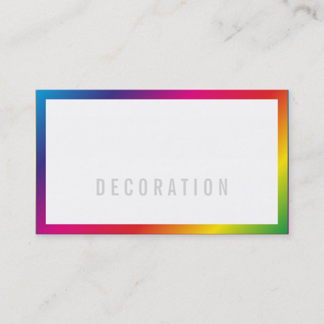 Cartões de visitas do Rainbow Professional (Frente)