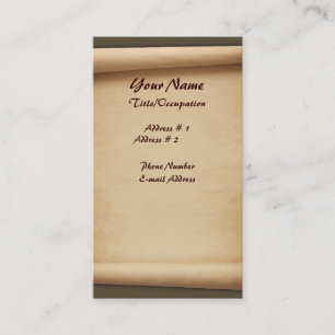 Cartões de visitas do rolo