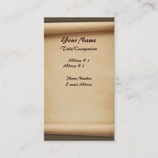 Cartões de visitas do rolo