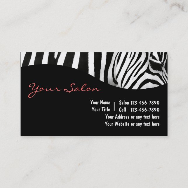 Cartões de visitas do salão de beleza (Frente)