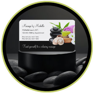Cartões de visitas do Serviço de Massagem Clássica