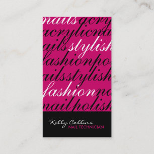 Cartões de visitas do técnico do prego