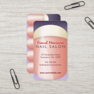 Cartões de visitas do técnico do prego do Manicu