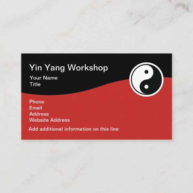 Cartões de visitas do tema de Yin Yang (Frente)