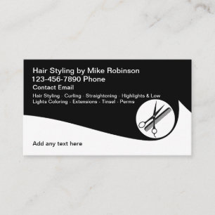 Cartões de visitas do tema Hairstylist da Bela Ros