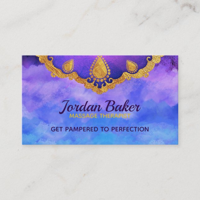 Cartões de visitas do terapeuta da massagem (Frente)