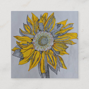 cartões de visitas do tournesol, cartões de