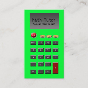 Cartões de visitas do tutor da matemática