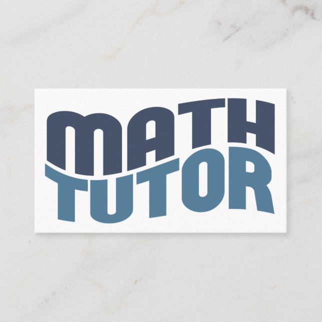 Cartões de visitas do Tutor de Matemática (Frente)