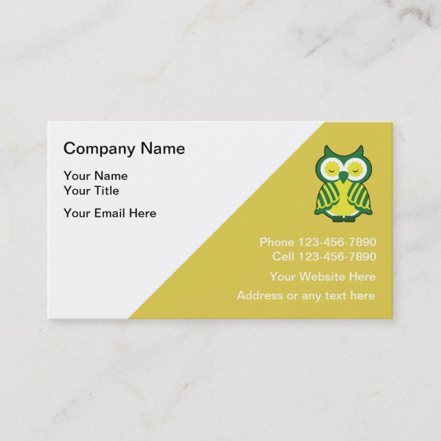 Cartões de visitas do tutor do professor (Frente)