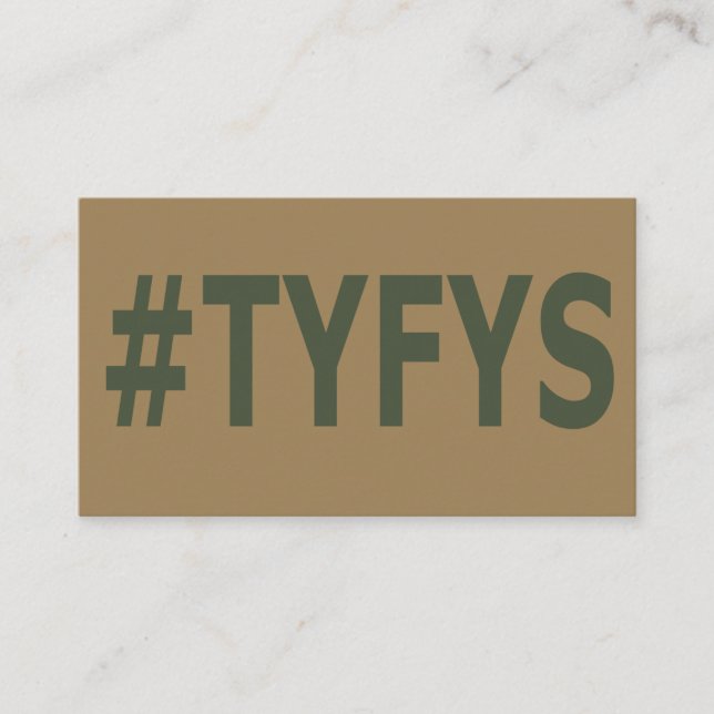 Cartões de visitas do #TYFYS (Frente)