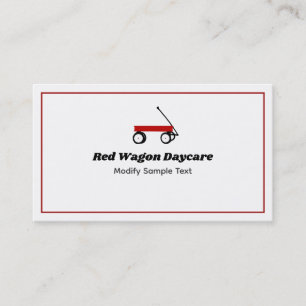 Cartões de visitas do Vagão Vermelho Infantil