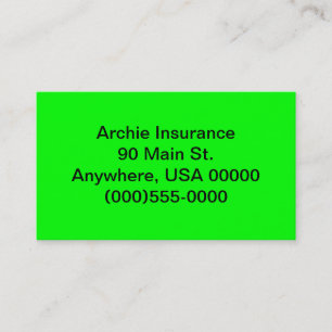 Cartões de visitas do verde limão