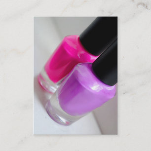 Cartões de visitas do verniz para as unhas