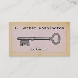 Cartões de visitas do Vintage Locksmith Profession