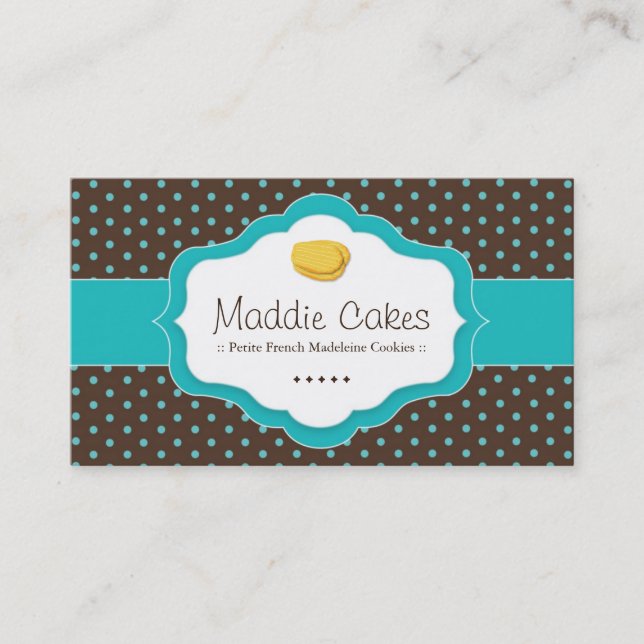 Cartões de visitas dos biscoitos de Madeleine (Frente)