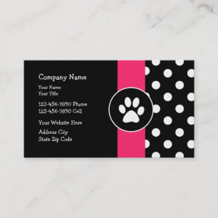 Cartões de visitas dos cuidados dos animais de