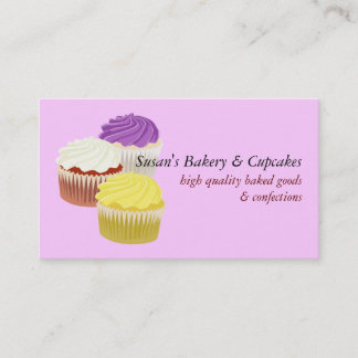 Cartões de visitas dos cupcakes