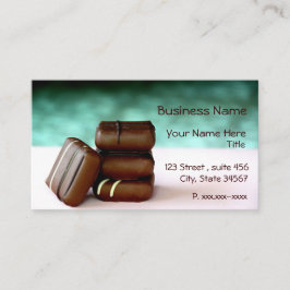 Cartões de visitas dos doces de chocolate