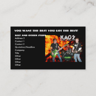 cartões de visitas dos kaos