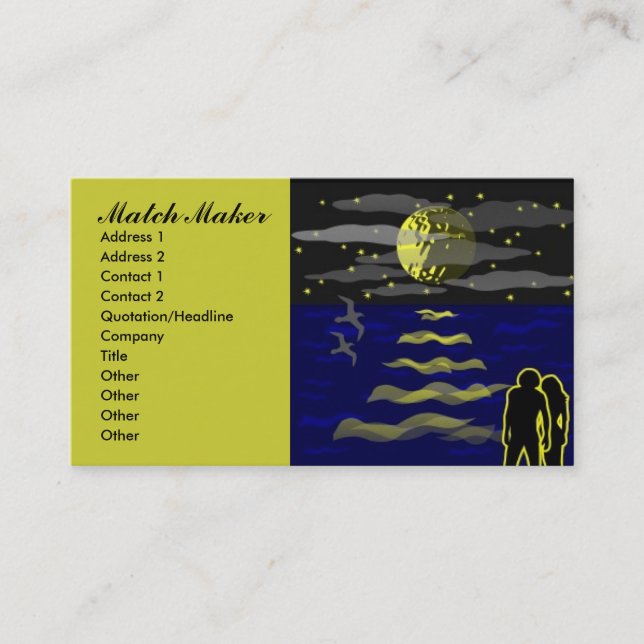 Cartões de visitas dos serviços do namorando (Frente)