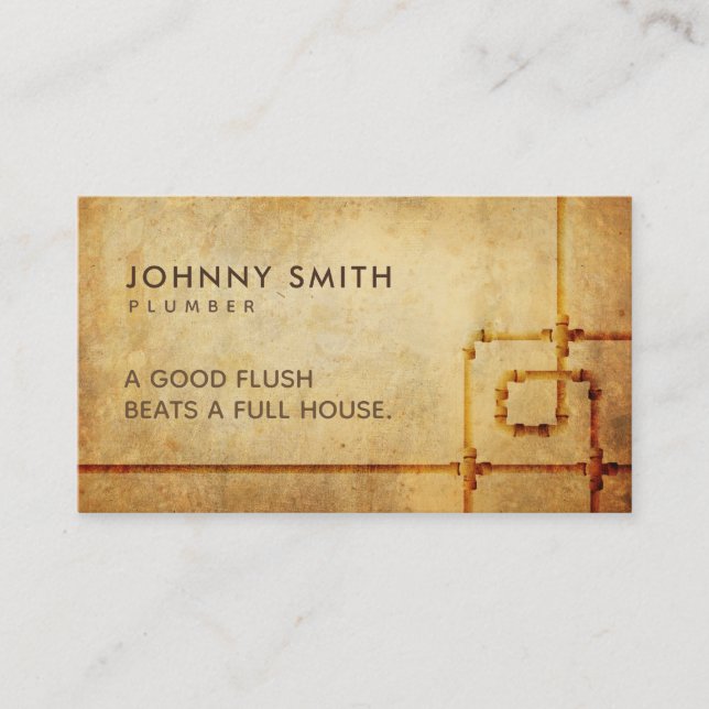 Cartões de visitas dos slogan do canalizador (Frente)