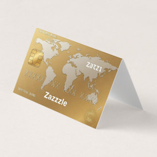 Cartões de visitas Dourado Premium Horizontal