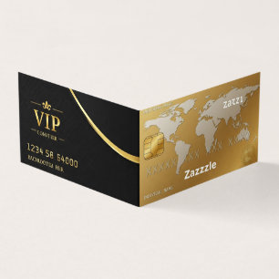 Cartões de visitas Dourado Premium Personalizado