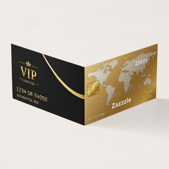 Cartões de visitas Dourado Premium Personalizado (Exterior)
