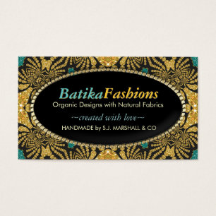 Cartões de visitas Dourados Sparkle Tribal Batika