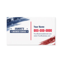 Cartões de visitas duplos patrióticos