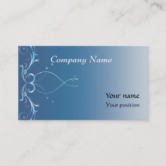 Cartões de visitas elegantes azuis