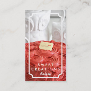Cartões de visitas elegantes da padaria do bolo
