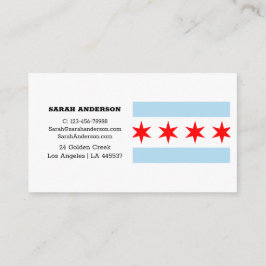 Cartões de visitas Elegantes de Chicago Flag/EUA