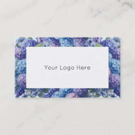 Cartões de visitas elegantes de Hydrangea azul e r