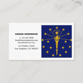 Cartões de visitas Elegantes de Indiana Flag/EUA