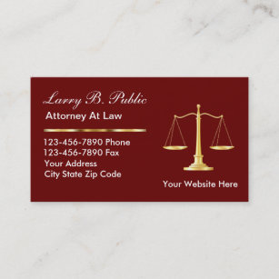 Cartões de visitas elegantes do advogado