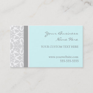 Cartões de visitas elegantes do damasco das cinza